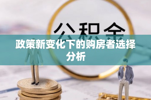 社头政策新变化下的购房者选择分析