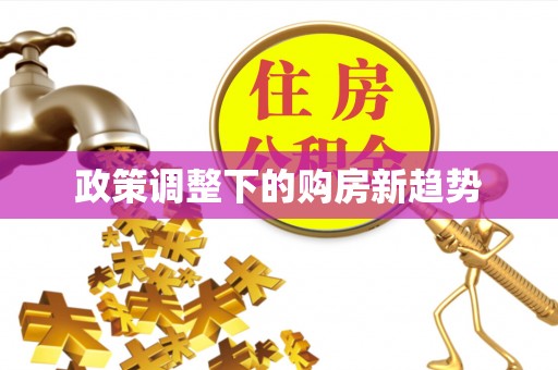 社头政策调整下的购房新趋势